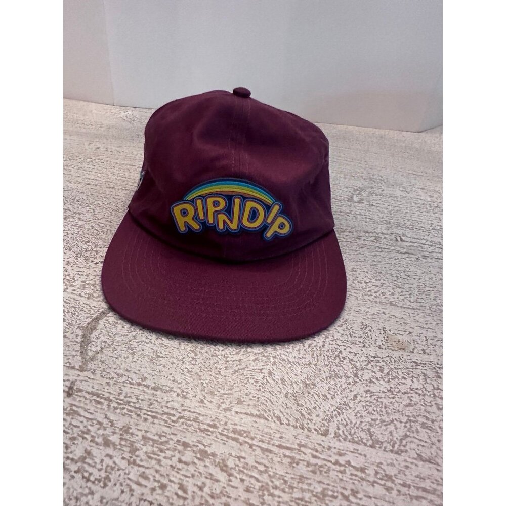 Ripndip friends forever 6 panel strap back wine hat